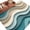 Teal Brown White, variant on 6'x9' Area Rugs, Teal Beige Ombre Indoor Outdoor Area Rug for Living Room Bedroom, Moire Modern Abstract Art Geometric Washable Bathroom Rugs Kitchen Floor Carpet Mats Home Decor Aesthetic