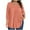 Orange, variant on AherBiu Plus Size Tops for Women Ruched Loose Crewneck 3/4 Sleeve Comfy Stretch Tunic Tops to Wear with Leggings