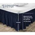 thumbnail image 5 of SGI Bedding 14 Inch Wrap Around Bedskirt | Microfiber Wrap Around Bed Skirt | Fade-Resistant, Wrinkle-free, Anti-static, Decorative, Extra Storage Space, Clutter-Free | Family XL, Navy Blue, 5 of 8