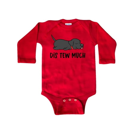 

Inktastic Napping Dis Tew Much Labrador Retriever Gift Baby Boy or Baby Girl Long Sleeve Bodysuit