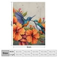 thumbnail image 4 of Chilfamy Hummingbird Flowers Blue Bird Print Throw Blanket Lightweight Soft Blanket for All Seasons 60x80in, 4 of 6
