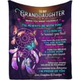 thumbnail image 1 of LHSHID Custom Blanket to my granddaughter from grandma & grandpa follow your dreams believe in yourself and remember to be awesome Blanket Gift for Granddaughter, 1 of 5