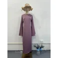 thumbnail image 3 of Vestidos largos estilo Arabia Saudita para mujer 2024 nuevos vestidos de noche musulmanes elegantes de manga larga Abaya manga grande acampanada, 3 of 5