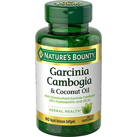 Paquet de 2  Garcinia 1000 mg et 1000 mg d'huile de noix de coco 60 Chaque