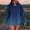 Dark Blue, variant on Oversized Sweatshirt for Women Crewneck Tops Long Sleeve Loose Fit Shirts for Women Round Neck