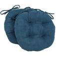 thumbnail image 1 of 16-inch Solid Micro Suede Round Tufted Chair Cushions (Set of 2), 1 of 1