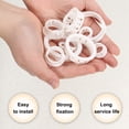 thumbnail image 4 of 60pcs Wire Grommet, 19.7mm Mounting Dia Plastic Grommets Cable Hose Snap, White, 4 of 6