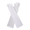 thumbnail image 3 of Womens Opera Length Gloves Long Stretch Costume Gloves Full Finger Elbow Length Gloves for Party Dance Stage Events Performance Dress Up White, 3 of 3