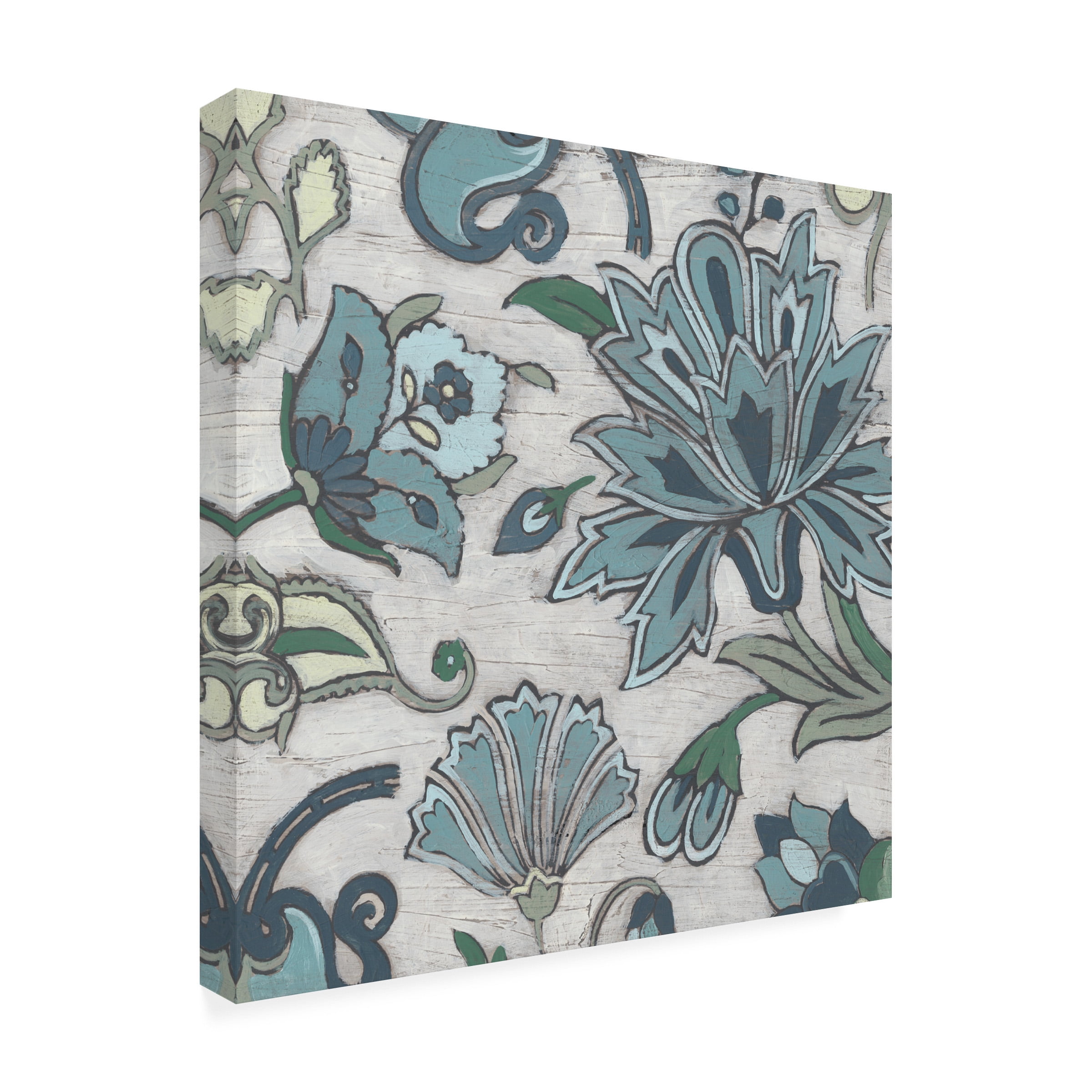 June Erica Vess 'Blue Garden Chintz IV' Canvas Art