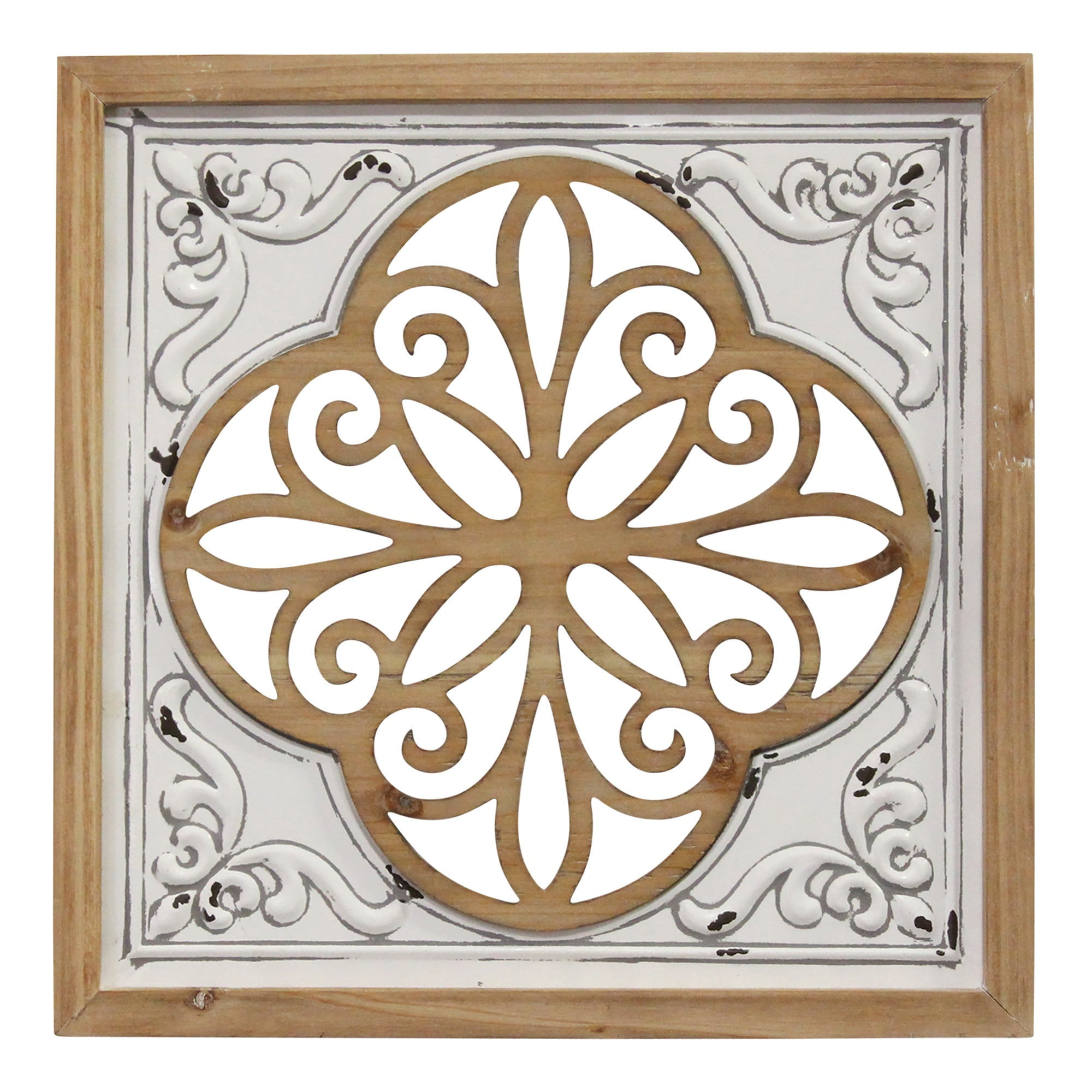 Home DÃ©cor Stratton Home Decor Embossed Metal/Wood 4piece Accent Tile