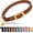 Brown, variant on OOPSDOGGY Rolled Leather Cat Collar with Bell - Reflective Kitten Collar with Safety Elastic Strap - Adjustable Small Pet Collars for Cats, Black