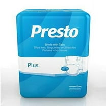 Presto Breathable Brief, Value Plus Absorbency, Large, Blue, Pack of 20