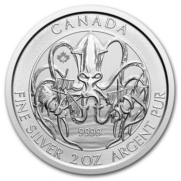 2020 Canadian 2 oz Silver Creatures of the North Kraken