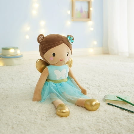 Your Zone Kids Glow in The Dark 3D Plush Figural Pillow, Fairy Gold, 1 Piece, Fairy Shape