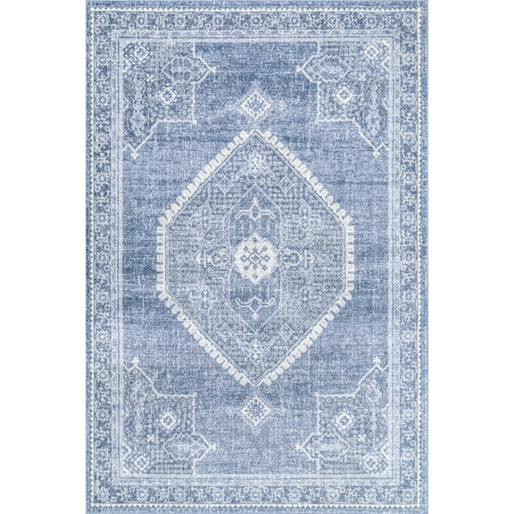 nuLOOM Vintage Persian Distressed Isla Accent Rug, 3' x 5', Blue