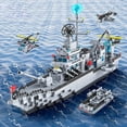 thumbnail image 3 of Barco de guerra de la Marina de gran tamaño, 1560 Uds., modelo de barco del ejército, buque de guerra 6 en 1, combinación multiforma, bloques de construcción para construir un juego de juguetes para, 3 of 7
