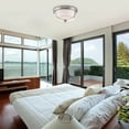 thumbnail image 2 of Traditional 2-Light Led Flushmount with Opal White Glass 5 inches Ceiling Mount-Bronze Finish Bailey Street Home 79-Bel-1862924, 2 of 2