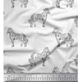 thumbnail image 1 of Soimoi Cotton Poplin Fabric Horse Block Decor Fabric Printed Yard 56 Inch Wide, 1 of 3