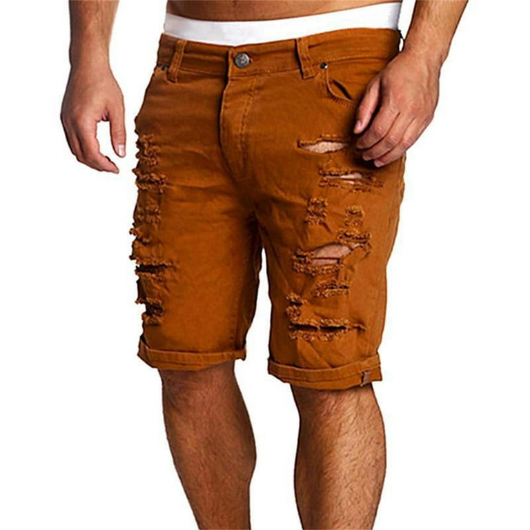 Mens Denim Jeans Shorts For Summer: Thin, Straight Leg, Versatile