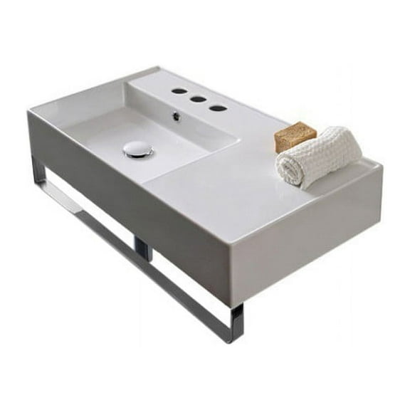 Nameeks Scarabeo 5115-TB-Three Hole Scarabeo Teorema 2.0 32" Ceramic Wall Mount Bathroom