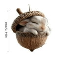 thumbnail image 2 of Cadancy Forest Animal Acorn Ornaments, Cozy Forest Christmas Ornaments, Cute Pine Cone Animal Figurine Hanging Ornament, Xmas Tree Holiday Festival Home Decor Animals Lovers Gifts(D), 2 of 5