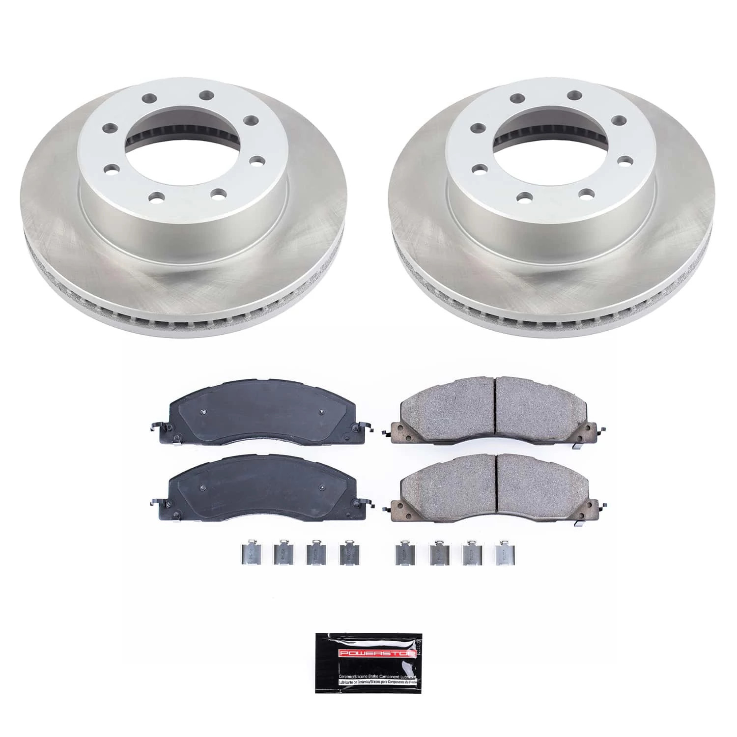 PowerStop Front Semi-Coated Rotor and Low-Dust Ceramic Brake Pad Kit SC5411