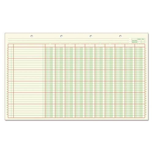 Adams® Columnar Analysis Pad, 10 Column, 8 1/2 X 11, Single Page Format, 50 Sheets/pad Walmart