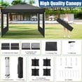 thumbnail image 4 of HOTEEL Canopy 10x10 Waterproof Pop up Canopy Tent with 4 Sidewalls Outdoor Event Shelter Tent for Parties Sun Shade Party Commercial Canopy with Air Vent & One Push Central Button, Black, 4 of 9