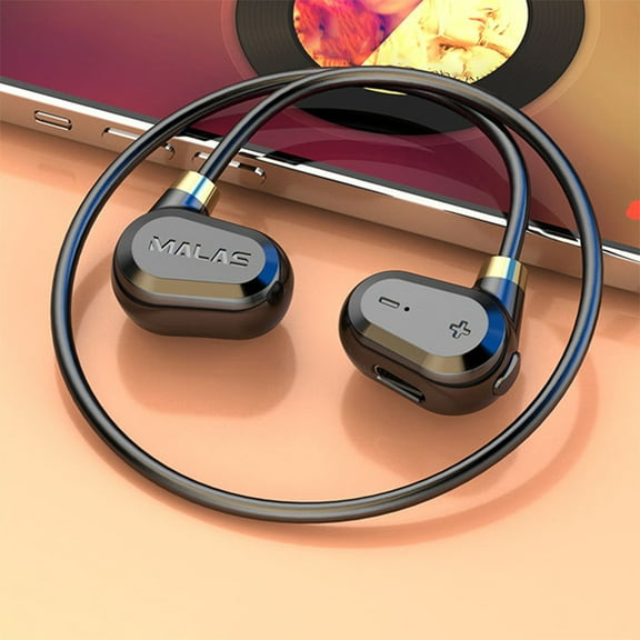 Bluetooth Earphone, Hwkond Bones Conduction Headphones Bluetooth 5.3 Open-Ear Sports Headphones With Microphones Waterproofs Wireless Headset For Sports Driving Workouts, Black, Up to 60% Off