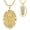 A01-Saint Michael(Oval)-Gold, variant on St Michael Necklace for Men 925 Sterling Silver Oval Saint Archangel Michael Sigil Medal Medallion Protection Jewelry