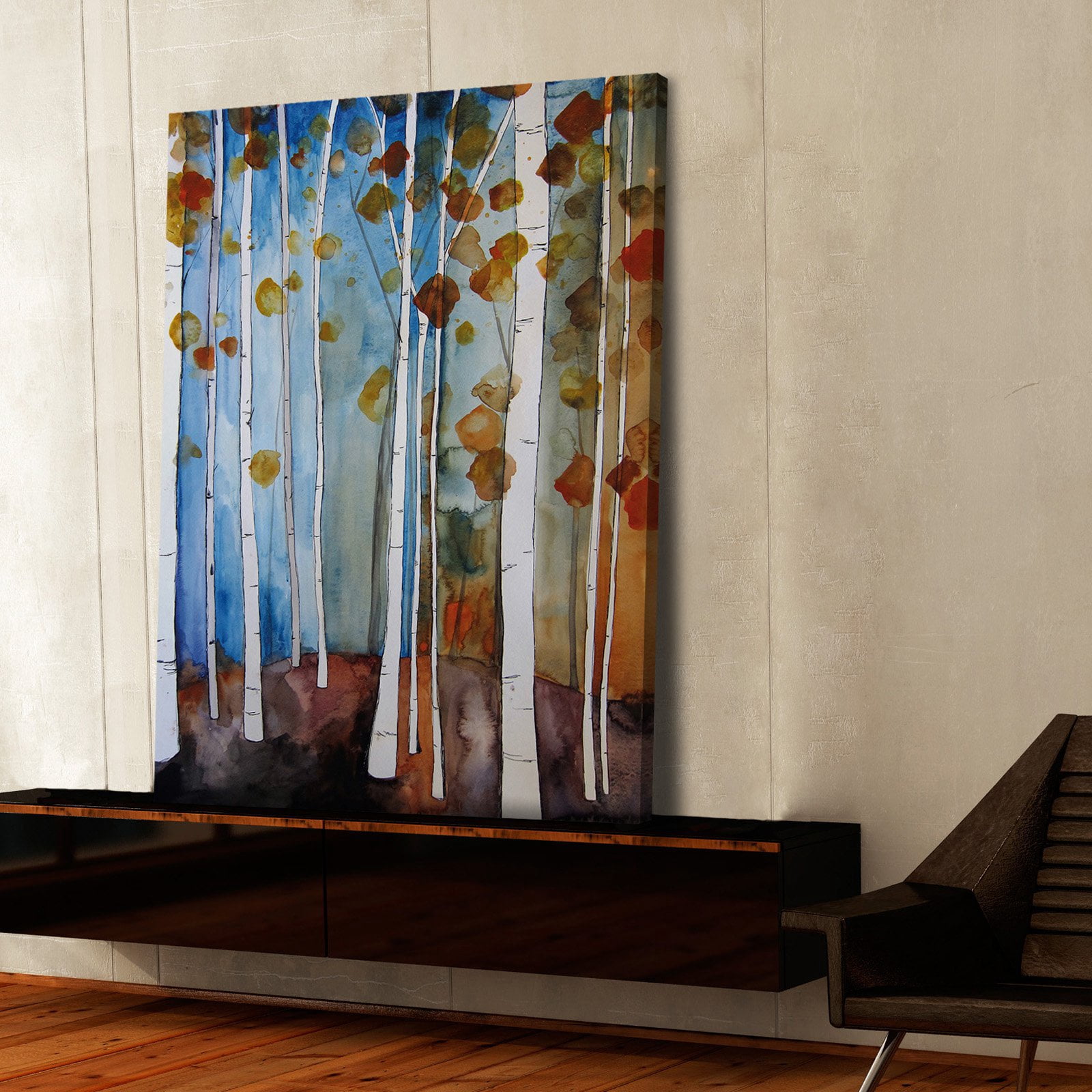 Marmont Hill Autumn Leaves Painting on Wrapped Canvas