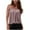 Pink, variant on tarylea Womens Tank Tops Sleeveless Eyelet Square Neck Spaghetti Strap Pleated Camisole Casual Summer Dressy Tops