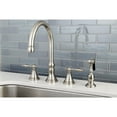 thumbnail image 5 of Kingston Brass Governor 8" Deck Mount Kitchen Faucet with Brass Sprayer, 5 of 7