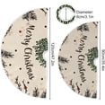 thumbnail image 3 of FMSHPON Bouquet of Mistletoe Xmas Christmas Tree Skirt Stand Mat for Holiday Party Decoration Indoor Outdoor 36 inches, 3 of 6