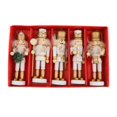 thumbnail image 6 of yotijay 5x Wooden s Nutcracker Christmas Ornaments Home Decor White Gold, 6 of 9