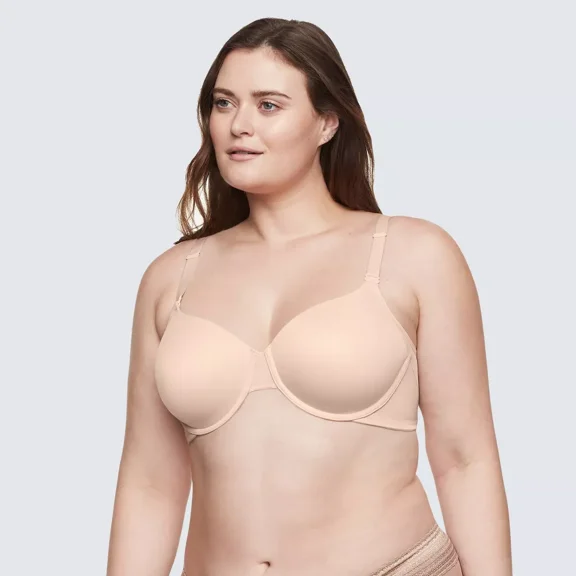 Warners Simply Perfect Underarm Smoothing with Mesh Underwire Lightly Lined Convertible T-Shirt Bra RA9461T Color-Butterscotch, Size 34B-40D