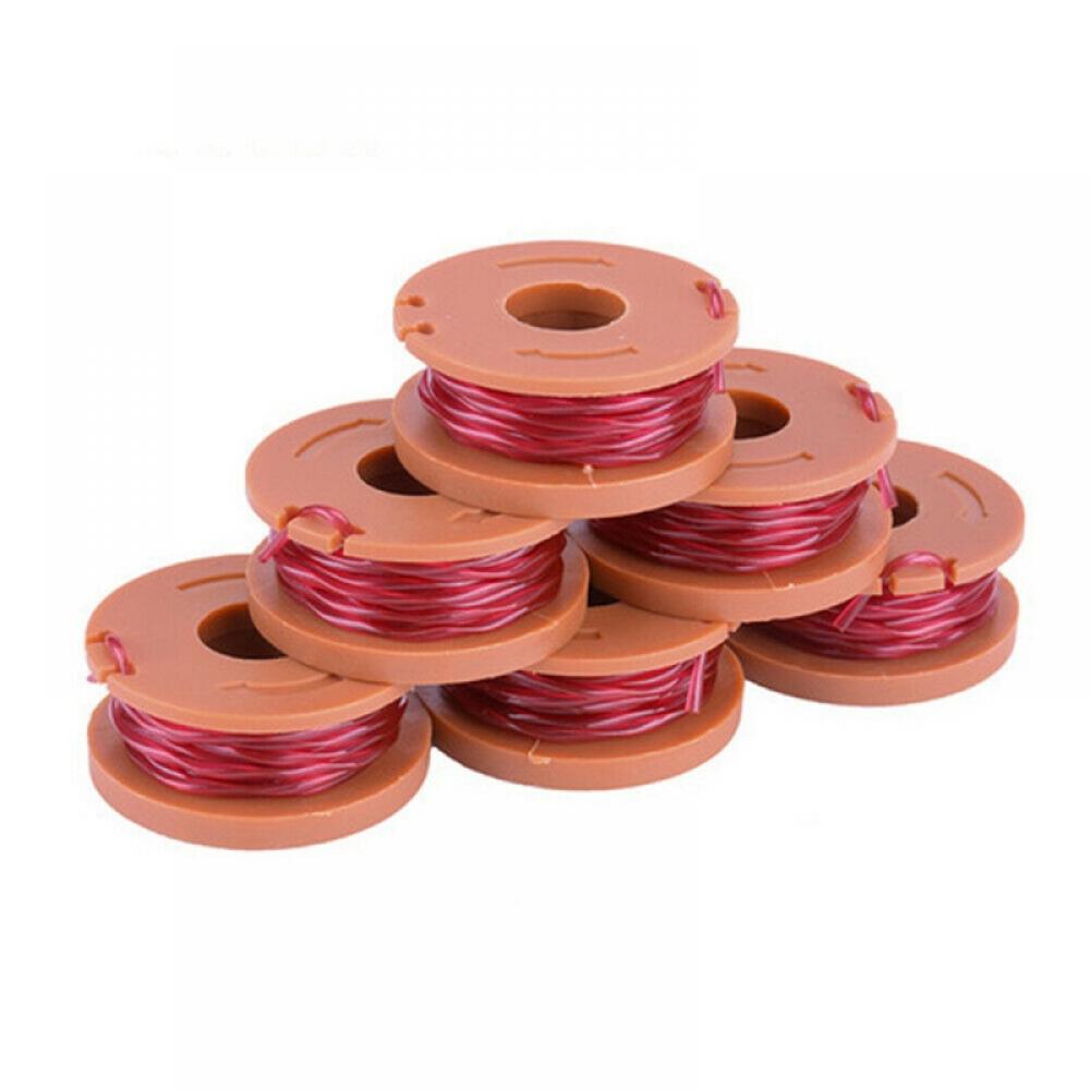 For WORX WA0010 Replacement Grass String Trimmer/Edger Spool Line Cap WA6531, Edger Spools Replacement for Worx WG180 WG163 WA0010 Weed Wacker Eater String(6 Spool, 6 Cap) - image 3 of 3