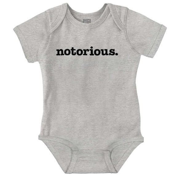 Notorious Cool 1990s Throwback Romper Boys or Girls Infant Baby Brisco Brands NB