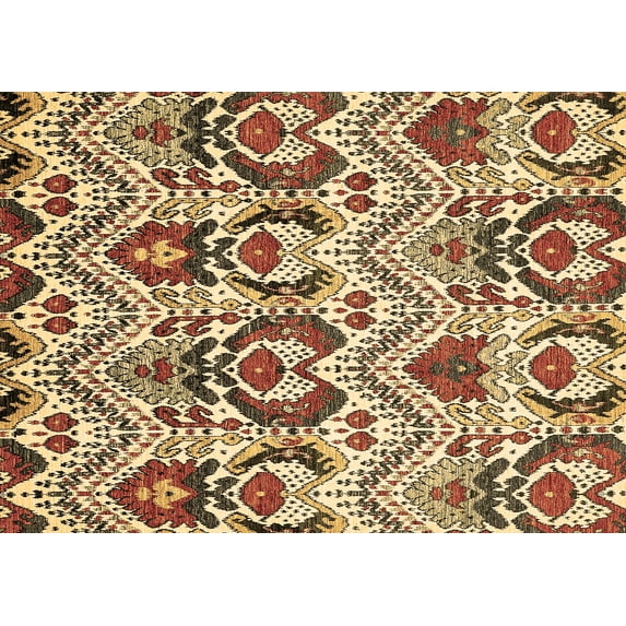 Ahgly Company Indoor Rectangle Abstract Brown Modern Area Rugs, 7' x 10'