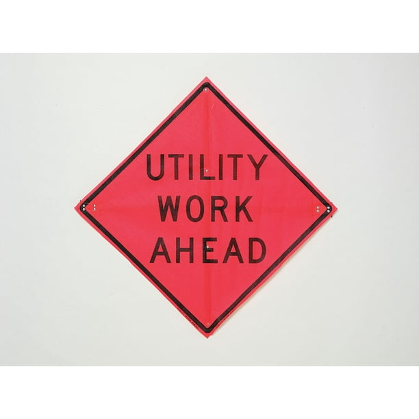 Utility Work Ahead Traffic Sign,36"x36"