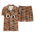 thumbnail image 5 of Leey-World Toddler Pajamas Toddler Kids Little Girls Halloween Satin Pajamas Pumpkin Short Sleeve Button Down Sleepwear Pjs Set Pjs for Girls 2T 3T 4T 5T 6T 7T 8T, 5 of 6