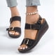 thumbnail image 2 of Amzcrzy Zapatos de mujer,Zapatos de mujer,Zapatillas de mujer, Sandalias casuales y cómodas de verano para mujer, con plataforma de color liso y hebilla de metal. Sandalias Mujer Zapatillas De Casa, 2 of 8