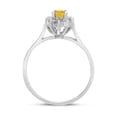 thumbnail image 5 of 10k White Gold Oval Citrine And Diamond Ring, 5 of 6