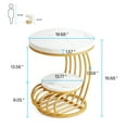 thumbnail image 4 of Fnova End Table Modern Wood Narrow Farmhouse Side Tables with Storage Shelf for Living Room, Bedroom, Nightstand, 4 of 15