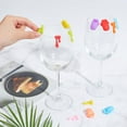 thumbnail image 5 of 12 Pcs Silicone Drink Markers 2 Styles 12 Colors Lips Wine Glass Teardrop Drink Cup Bottle Label Mugs Tag for Bar Party Wedding Tea Bags Champagne Martinis Cocktail Stem Glasses Guest, 5 of 6
