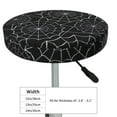 thumbnail image 4 of Naloa Spider Web Black Round Bar Stool Cushion Cover 12-14 inch, Fits Kitchen, Office, Restaurant Chairs - 14 inch, 4 of 7