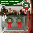 thumbnail image 4 of Artificial Christmas Wreaths Set of 6 with Decorative Bows for Indoor Outdoor Holiday Door Wall Window Decor, 4 of 4