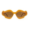 thumbnail image 2 of Womens Unique Nouveau Groovy Haze Cat Eye Plastic Sunglasses Dark Beige - Brown, 2 of 4