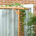 thumbnail image 4 of GVN Patio Bench Weatherproof Outdoor Bench,Patio Garden Bench, Wooden Bench, Outdoor Bench for Vines/Climbing Plants, Brown, 4 of 10