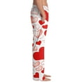 thumbnail image 3 of Fgvctg Mens Pajama Pants Valentine's Day Comfy Sleepwear Wide Leg Pajama Heart Graphic High Waisted Pjs Pant Lightweight Spring Drawstring Lounge Pants with Pockets Pink L, 3 of 6